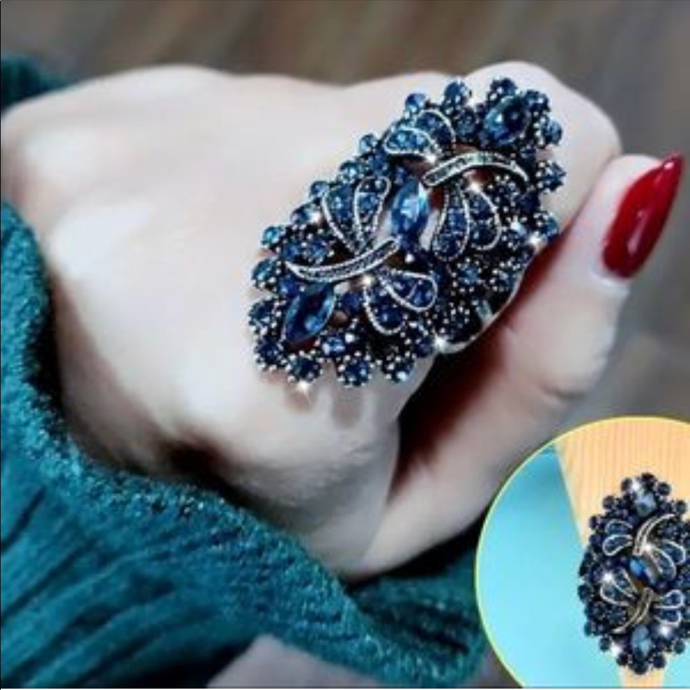 Vintage Antique Silver Dragonfly Ring